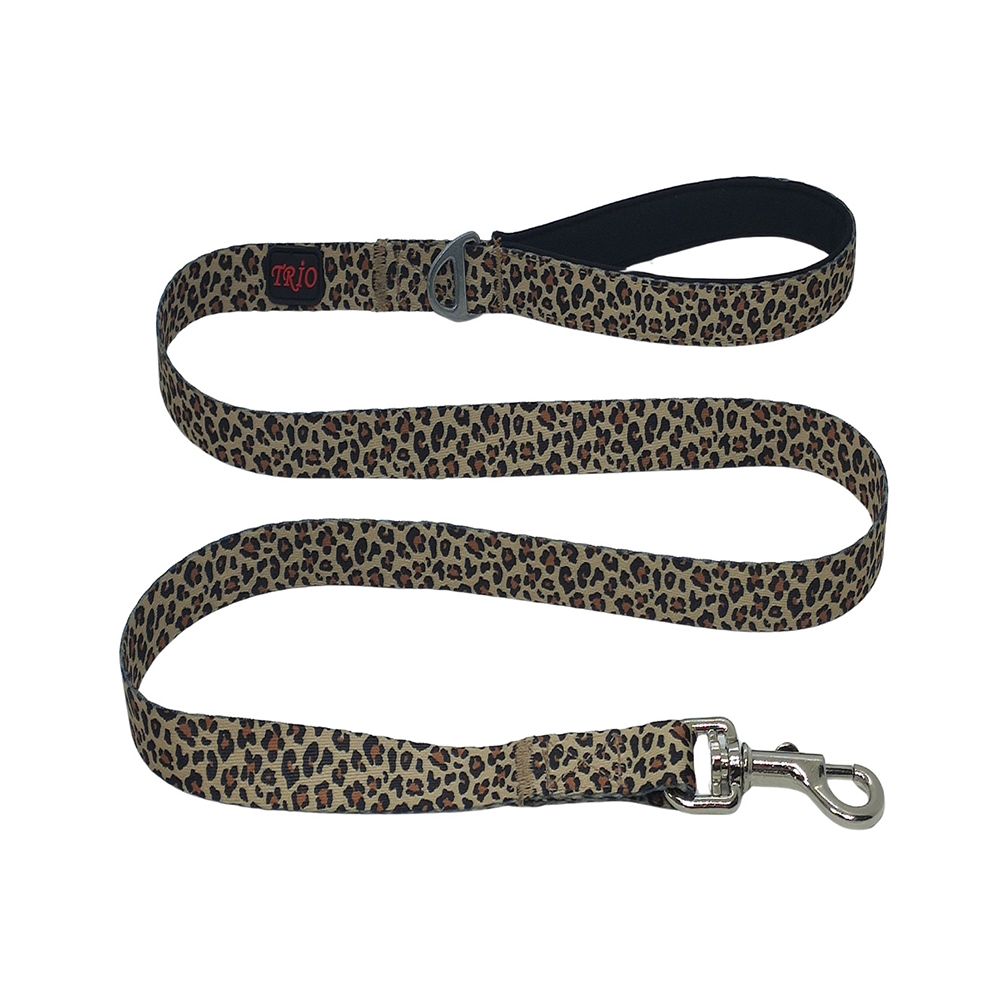 Luckypaw Leopar Desenli Kedi ve Köpek Gezdirme Kayışı (130 x 2 cm)
