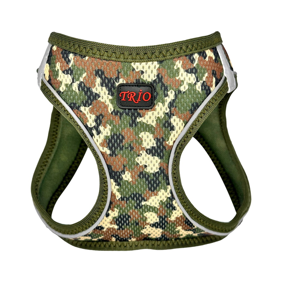 Luckypaw Air-Mesh Camo Kedi ve Köpek Göğüs Tasması (S)