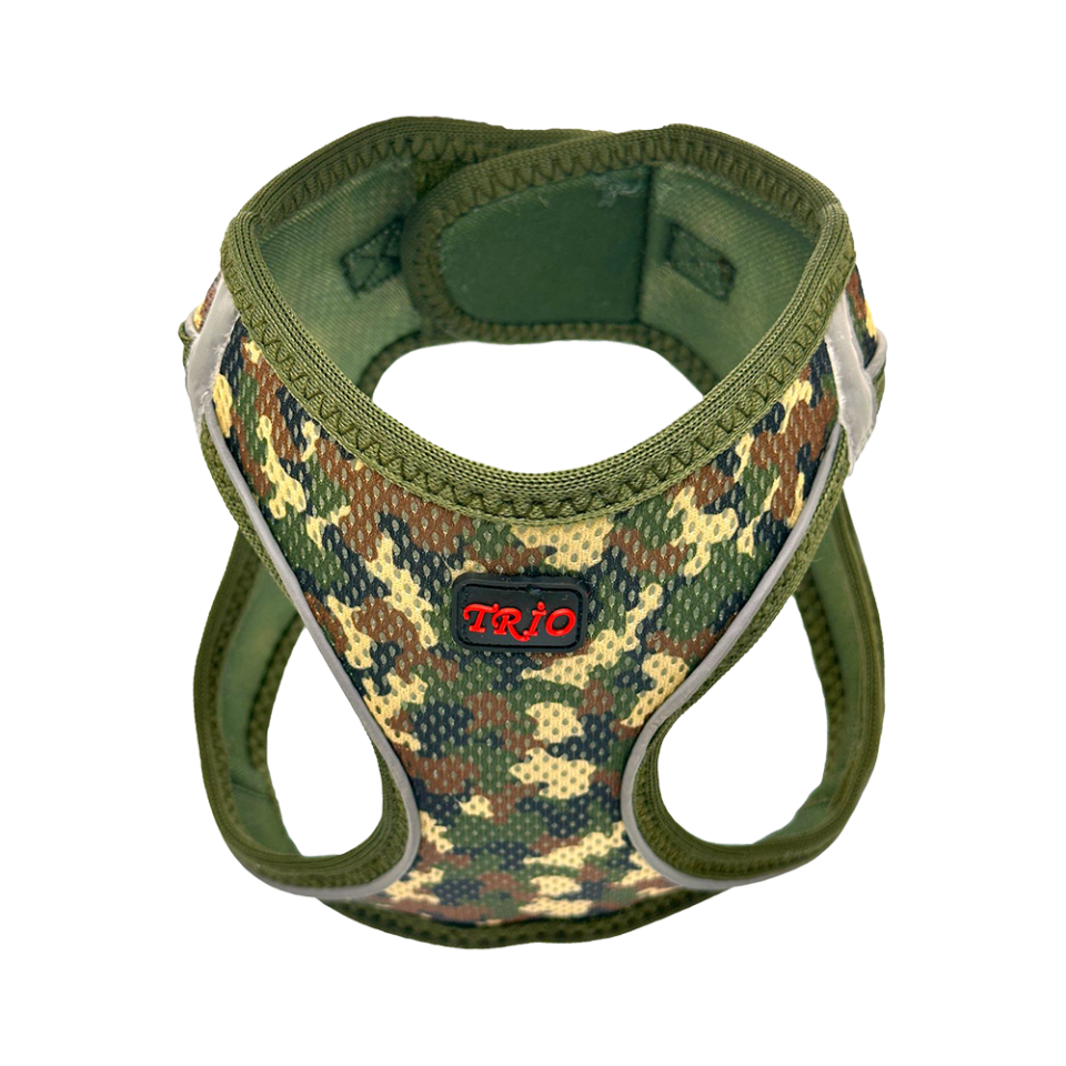Luckypaw Air-Mesh Camo Kedi ve Köpek Göğüs Tasması (XL)