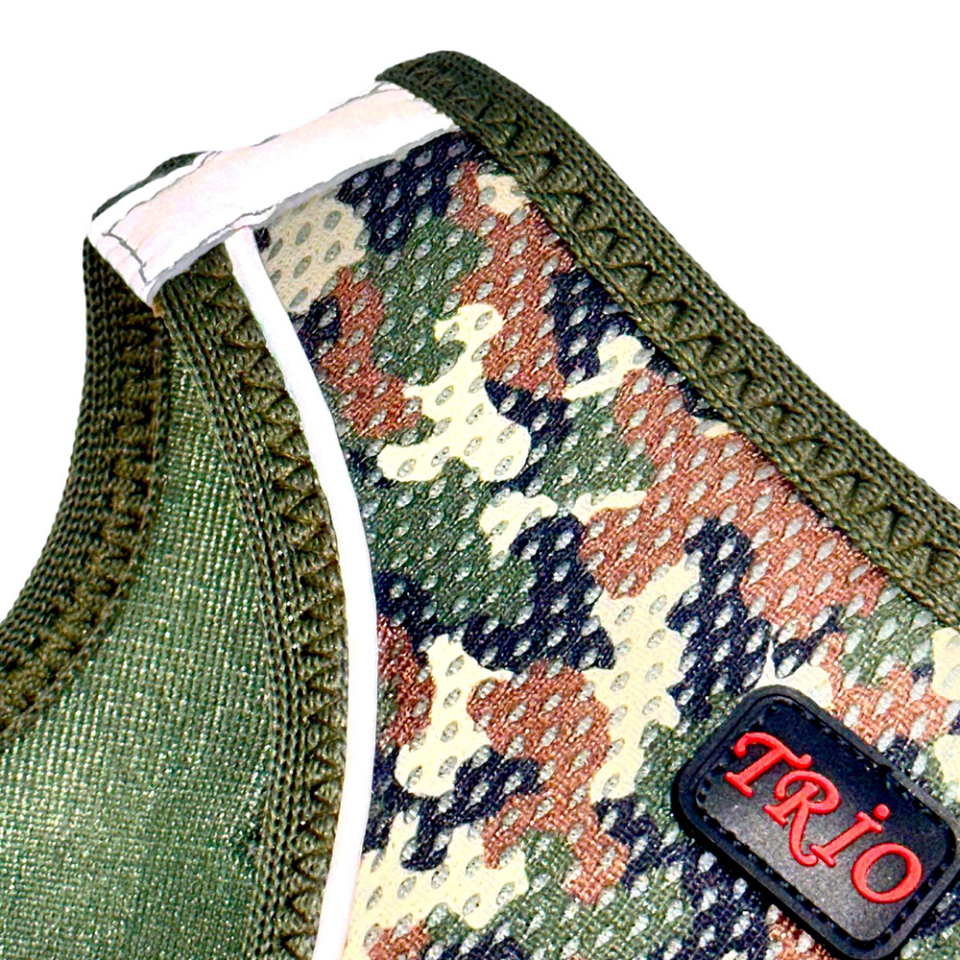 Luckypaw Air-Mesh Camo Kedi ve Köpek Göğüs Tasması (XL)