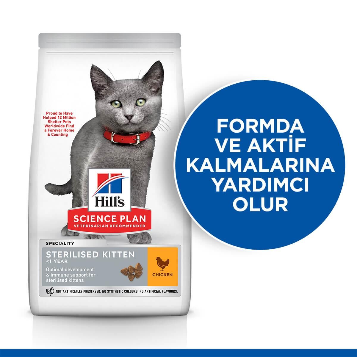 Hills Feline Sterilised Kitten Yavru Kısır Kedi Maması 1.5 Kg