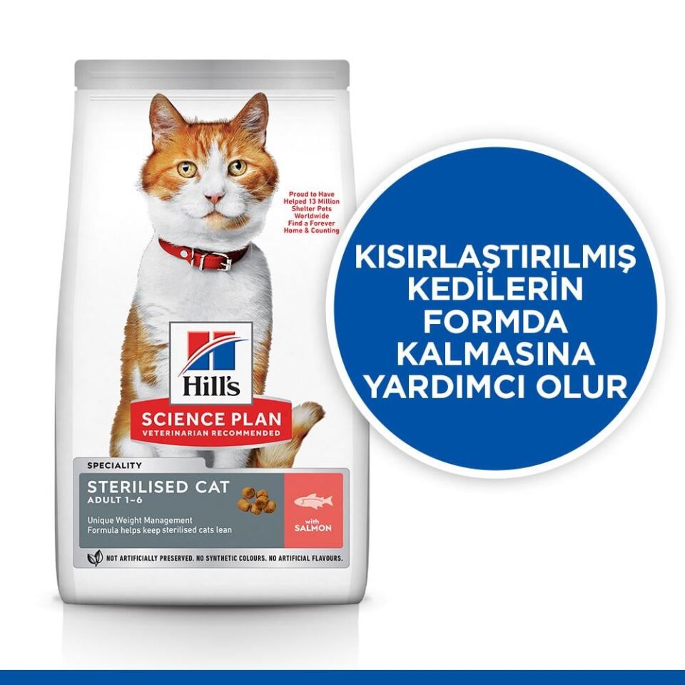 Hill's SP Somon Kısırlaştırılmış Yetişkin Kedi Maması 1.5KG
