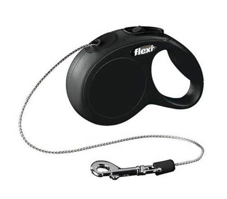 Flexi New Classic Medium 5 Mt İp Siyah