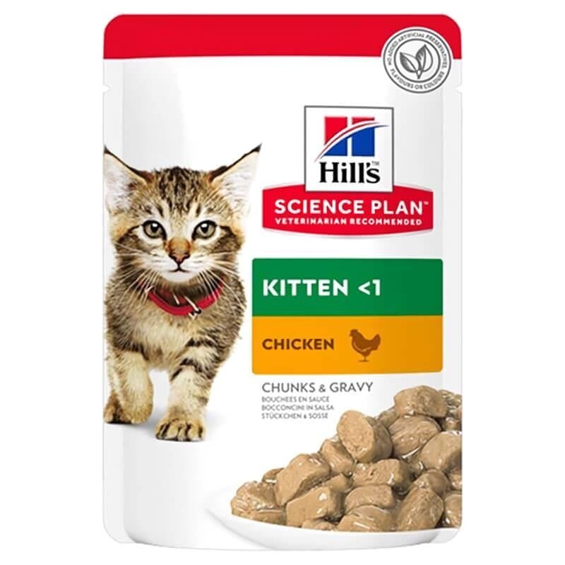 Hills Chunks & Gravy Kitten Tavuklu Yavru Kedi Konservesi85 Gr