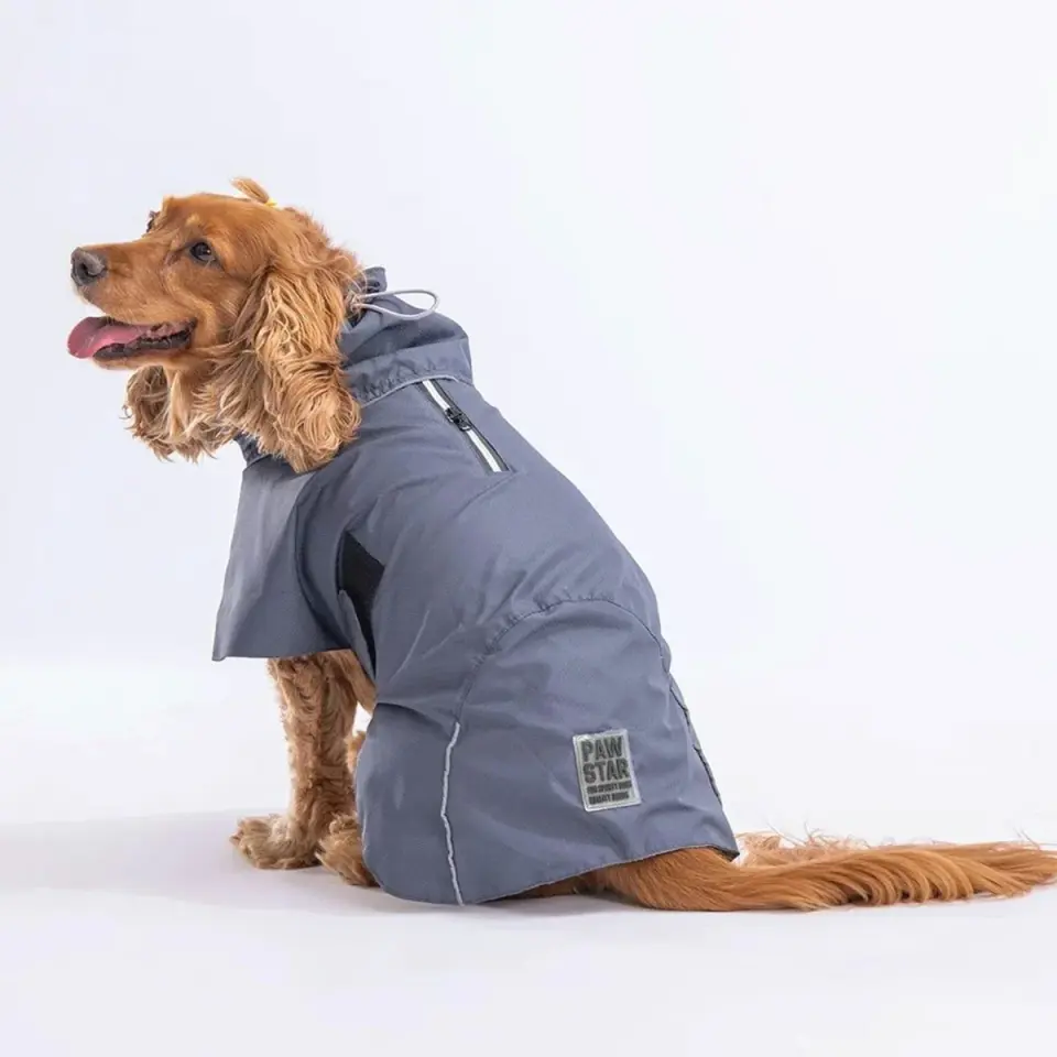 PawStar Koyu Gri Colombia Büyük Irk Yağmurluk