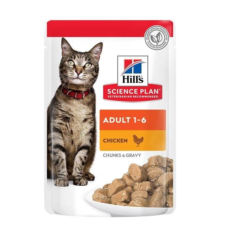 Hills Chunks & Gravy Tavuklu Kedi Konserve Maması 85 Gr