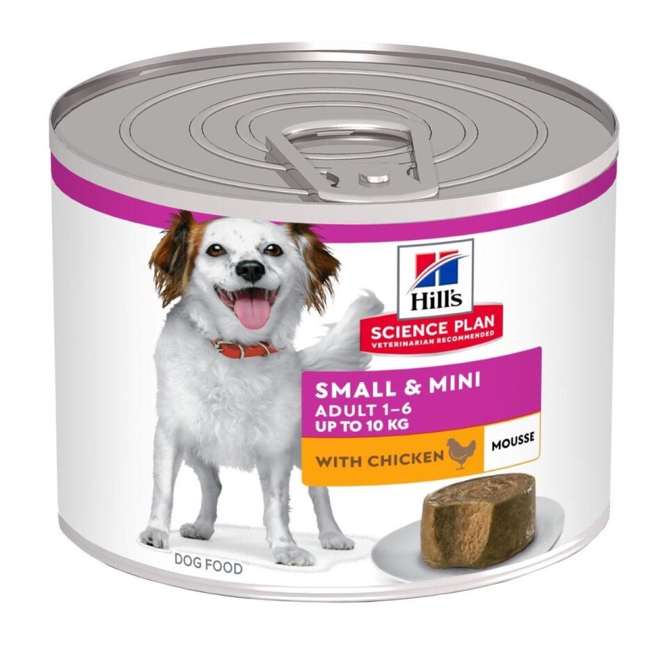 Hill's SP Küçük ve Mini Irk Yetişkin Köpek Tavuklu & Hindili Yumuşak Püre Konserve 200G