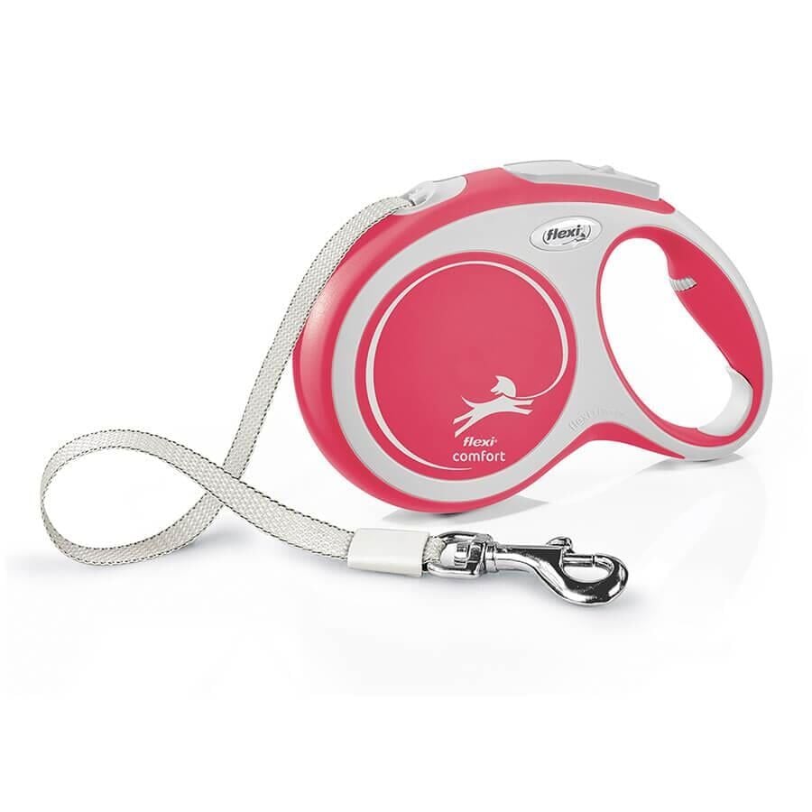 Flexi New Comfort Small Otomatik Tasma Kırmızı