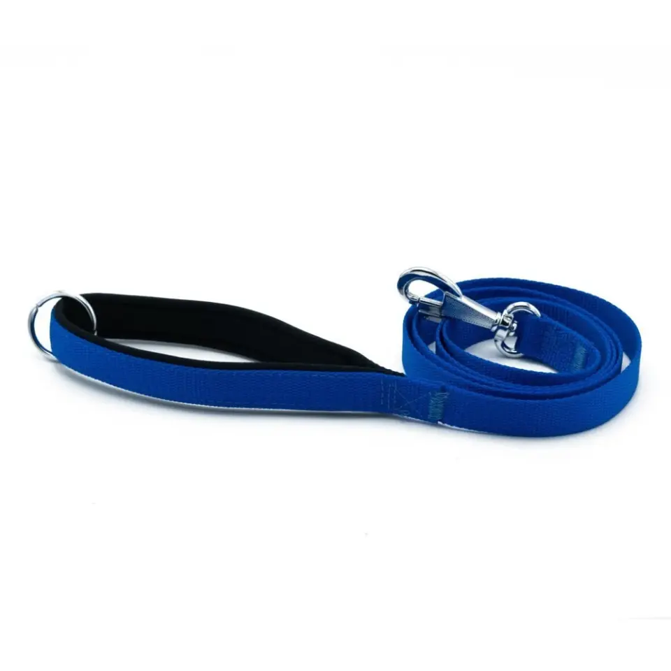 Doggie Dokuma Köpek Gezdirme Kayışı M Mavi (2 x 140 cm)