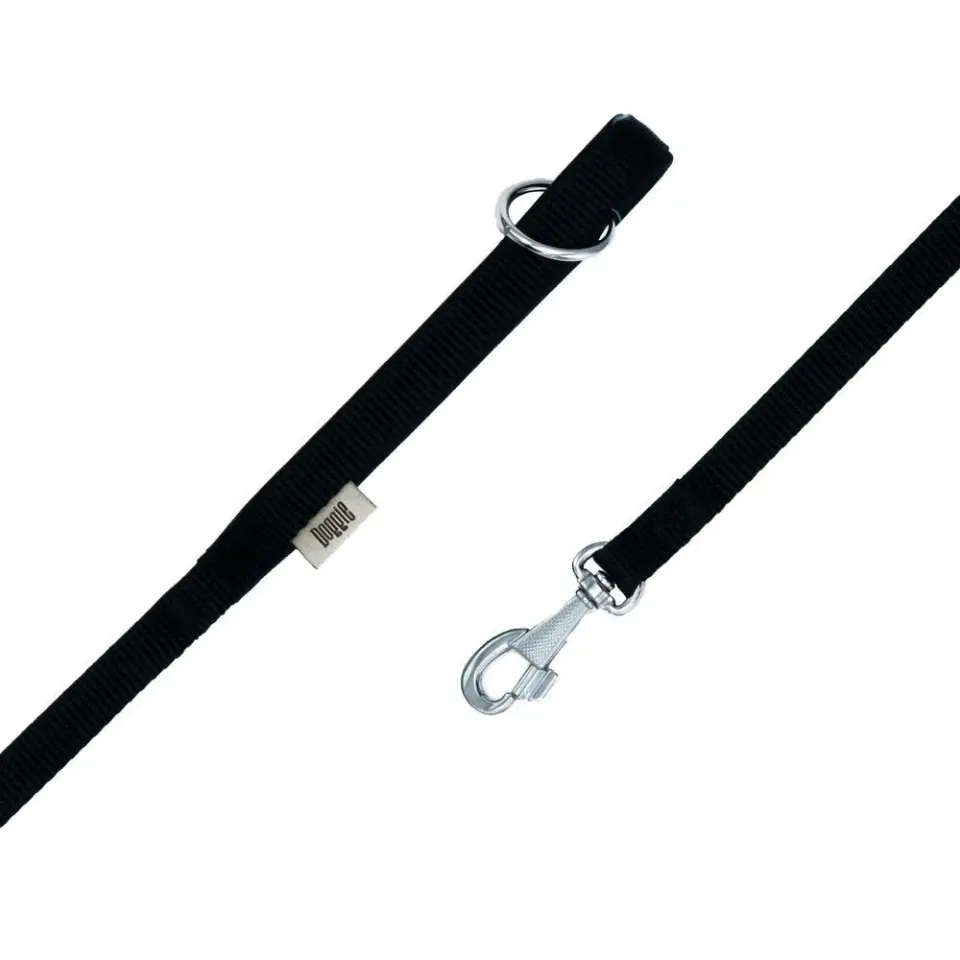 Doggie Konforlu Dokumadan El Yapımı Köpek Gezdirme Kayışı 1,5x160cm - Siyah