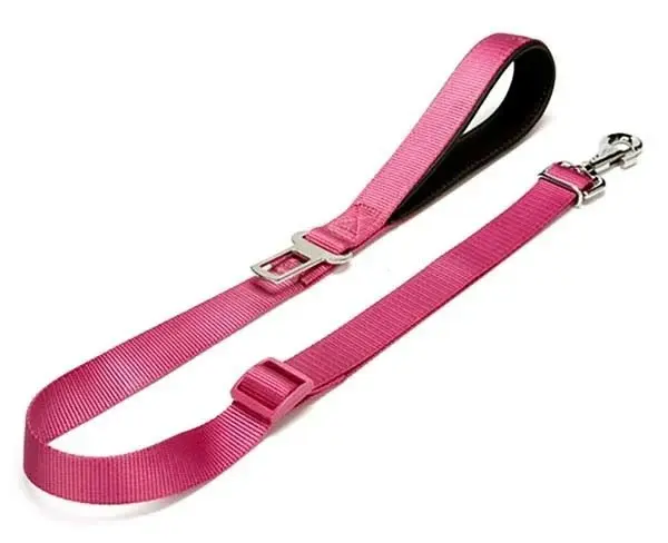 Doggie Dokuma Emniyet Kemerli Köpek Gezdirme Aparatı Medium Mor 2,5x80-120 Cm