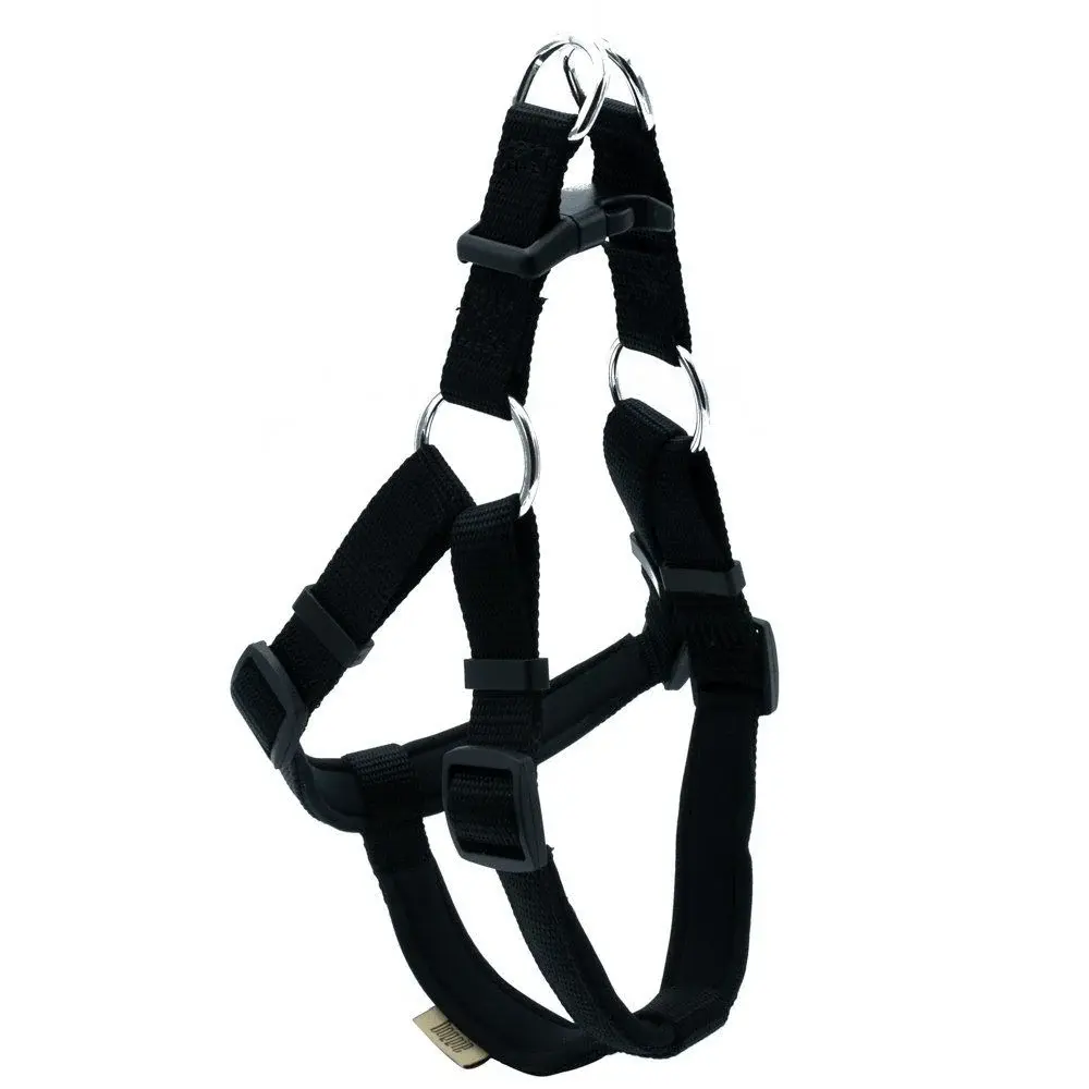 Doggie Konforlu Dokumadan El Yapımı Ronin Model Köpek Göğüs Tasması Siyah (2 x 45 - 55 cm)
