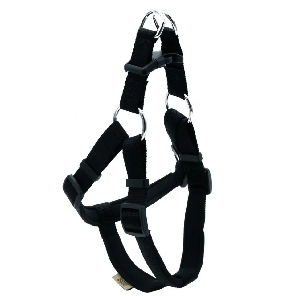 Doggie Konforlu Dokumadan El Yapımı Ronin Model Köpek Göğüs Tasması Siyah (2 x 45 - 55 cm)