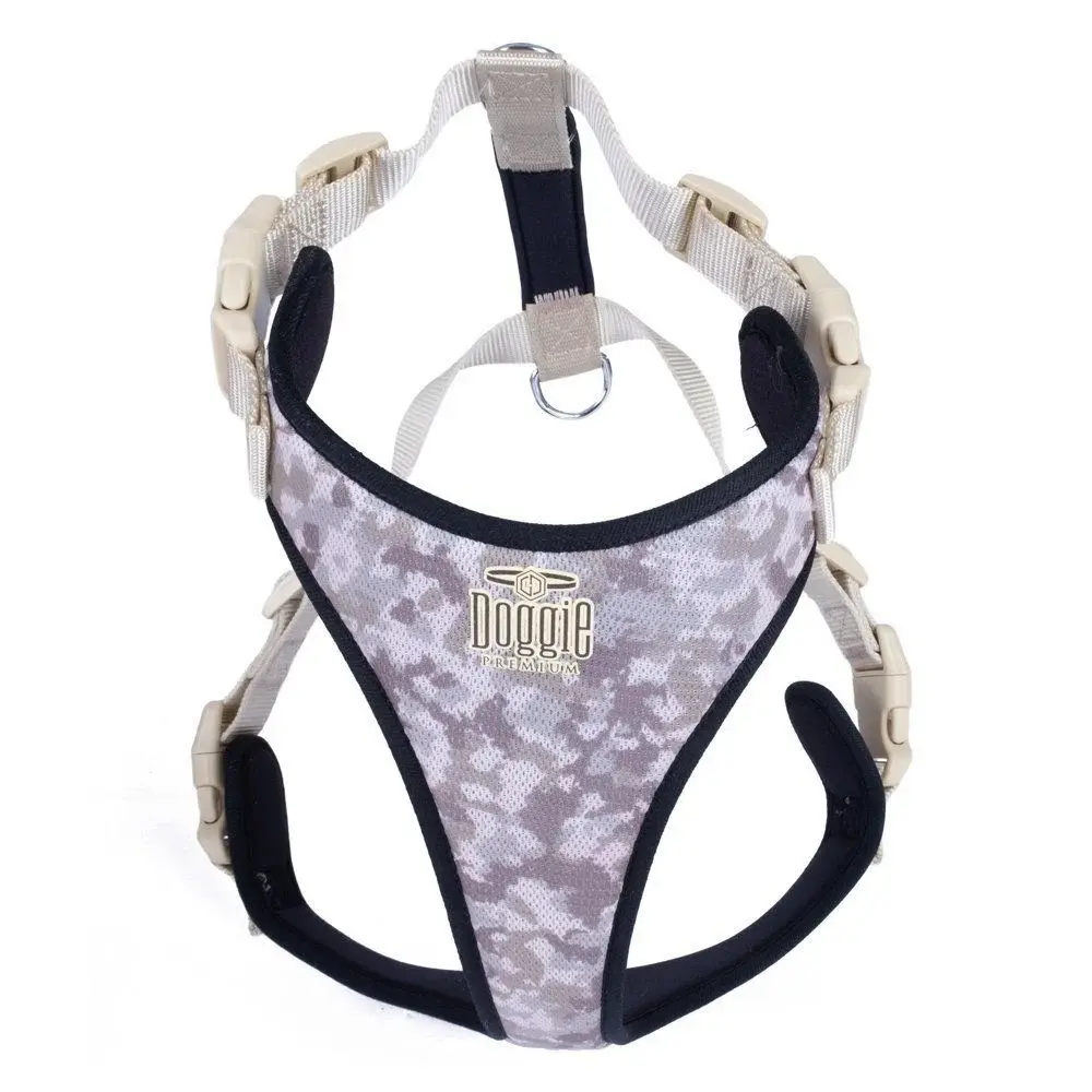 Doggie Havalı Dokumadan El Yapımı Köpek Göğüs Tasması XL-2,5x65-75cm - Camo