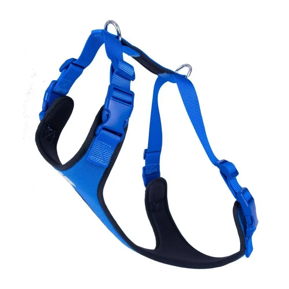 Doggie Havalı Dokuma Köpek Göğüs Tasması Mavi (2 x 45 - 55 cm)
