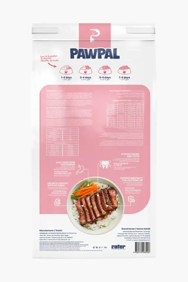 Pawpal Kuzu Eti ve Pirinçli Yavru Köpek Maması 3 Kg