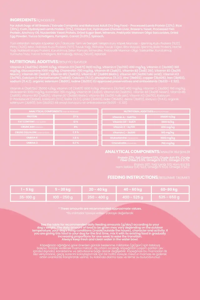 Pawpal Kuzu Eti ve Pirinçli Yetişkin Köpek Maması 3 Kg