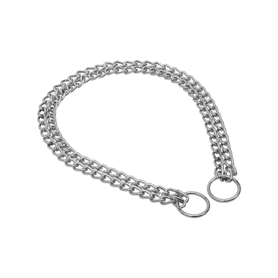 Doggie Boğma Duble Zincir Krom Kaplama Köpek Boyun Tasması 2,5x45-55cm