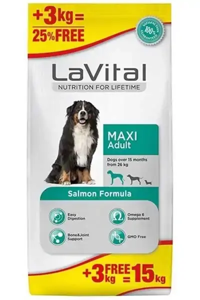 La Vital Somonlu Maxi Yetişkin Köpek Maması 15 Kg