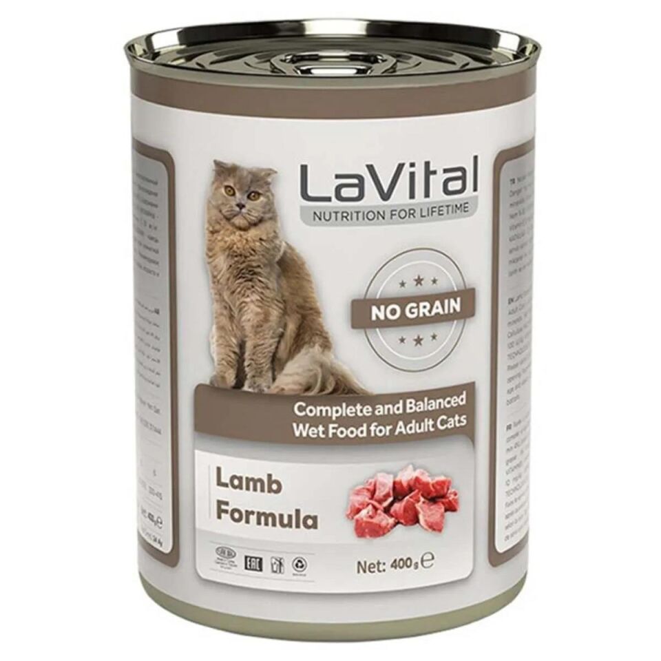LaVital Kuzulu Tahılsız Ezme Kedi Konservesi 400gr