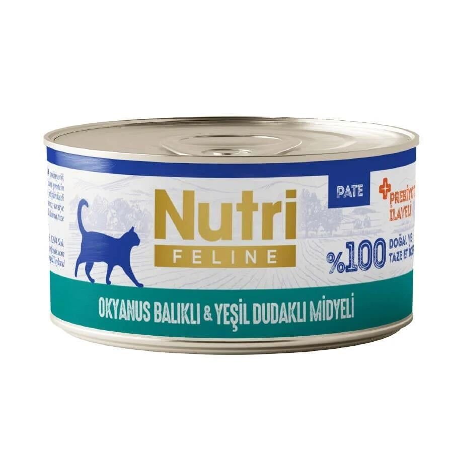 Nutri Feline Balıklı ve Midyeli Tahılsız Kedi Konservesi 70 Gr