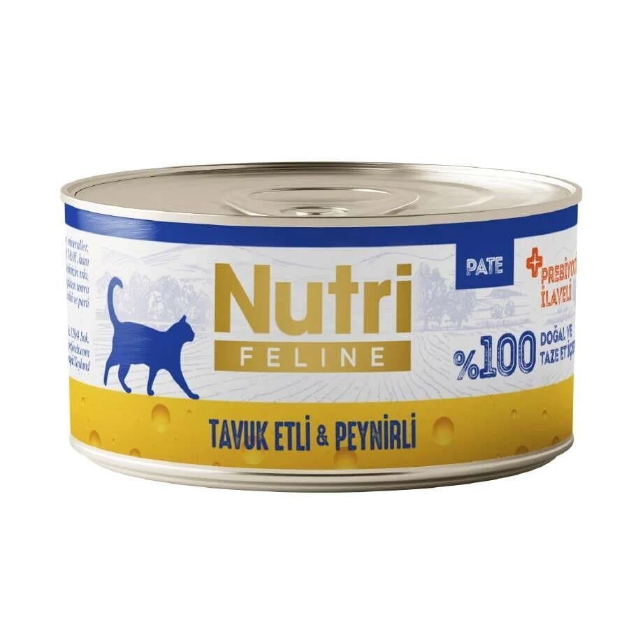 Nutri Feline Tavuk Etli Peynirli Tahılsız Kedi Konservesi 70 Gr