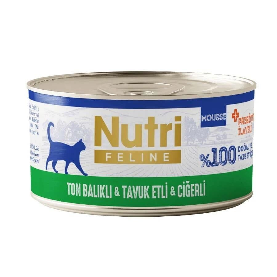 Nutri Feline Ton Balıklı Ciğerli Mousse Kedi Konservesi 70 Gr