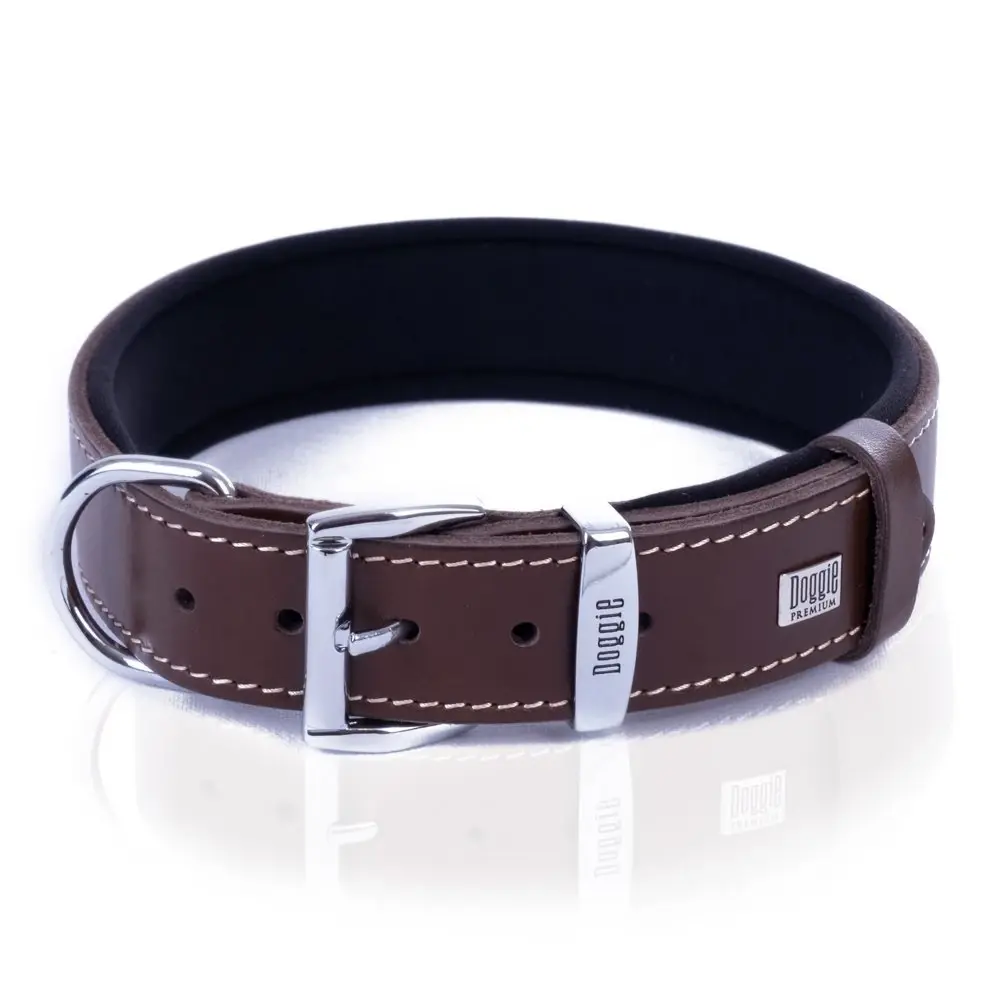 Doggie Deri Kemik Desenli Boyun Tasması S 4x47-55 Cm Kahverengi