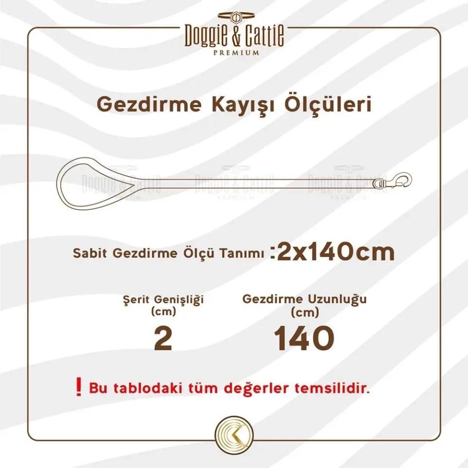 Doggie Konforlu Gerçek Deriden El Yapımı Köpek Gezdirme Kayışı 2,5x120cm - Mavi