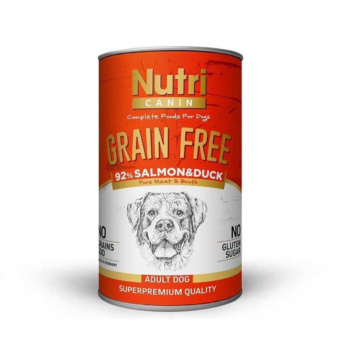 Nutri Canin Tahılsız Somonlu Ördekli Köpek Konservesi 400 Gr