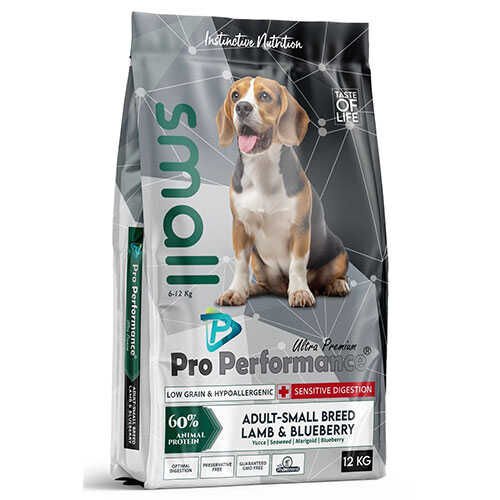 Pro Performance Kuzulu ve Yaban Mersinli Küçük Irk Yetişkin Köpek Maması 12 Kg