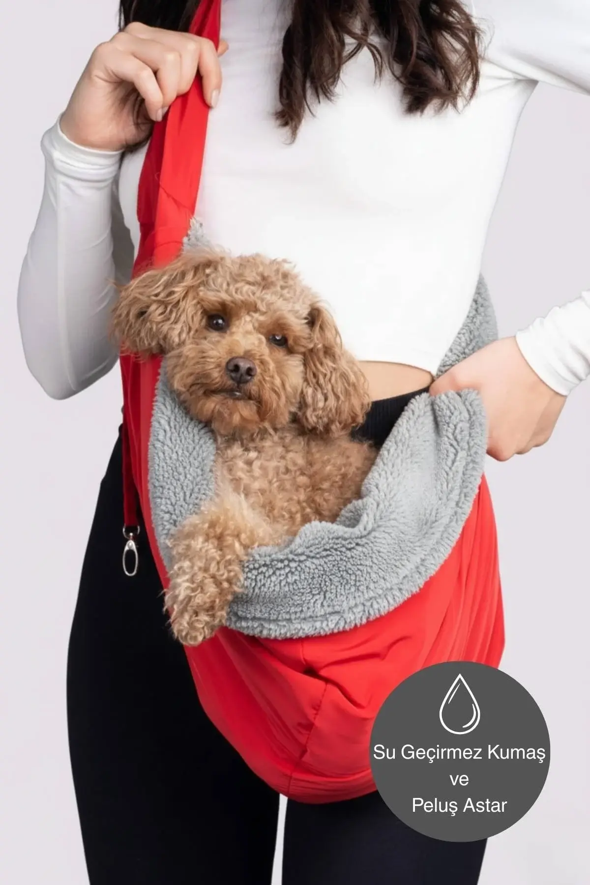 Salya Peluşlu Kedi - Köpek Taşıma Çantası - Anne Kucağı