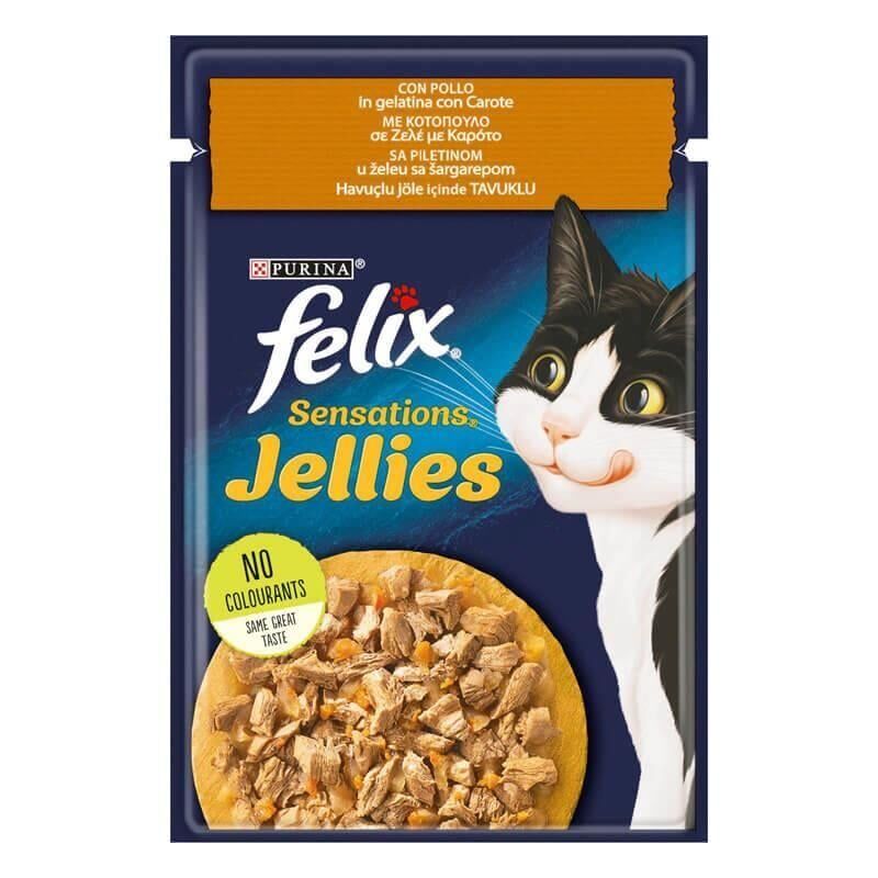 Felix Sensation Tavuk & Havuçlu Kedi Yaş Mama 85 Gr