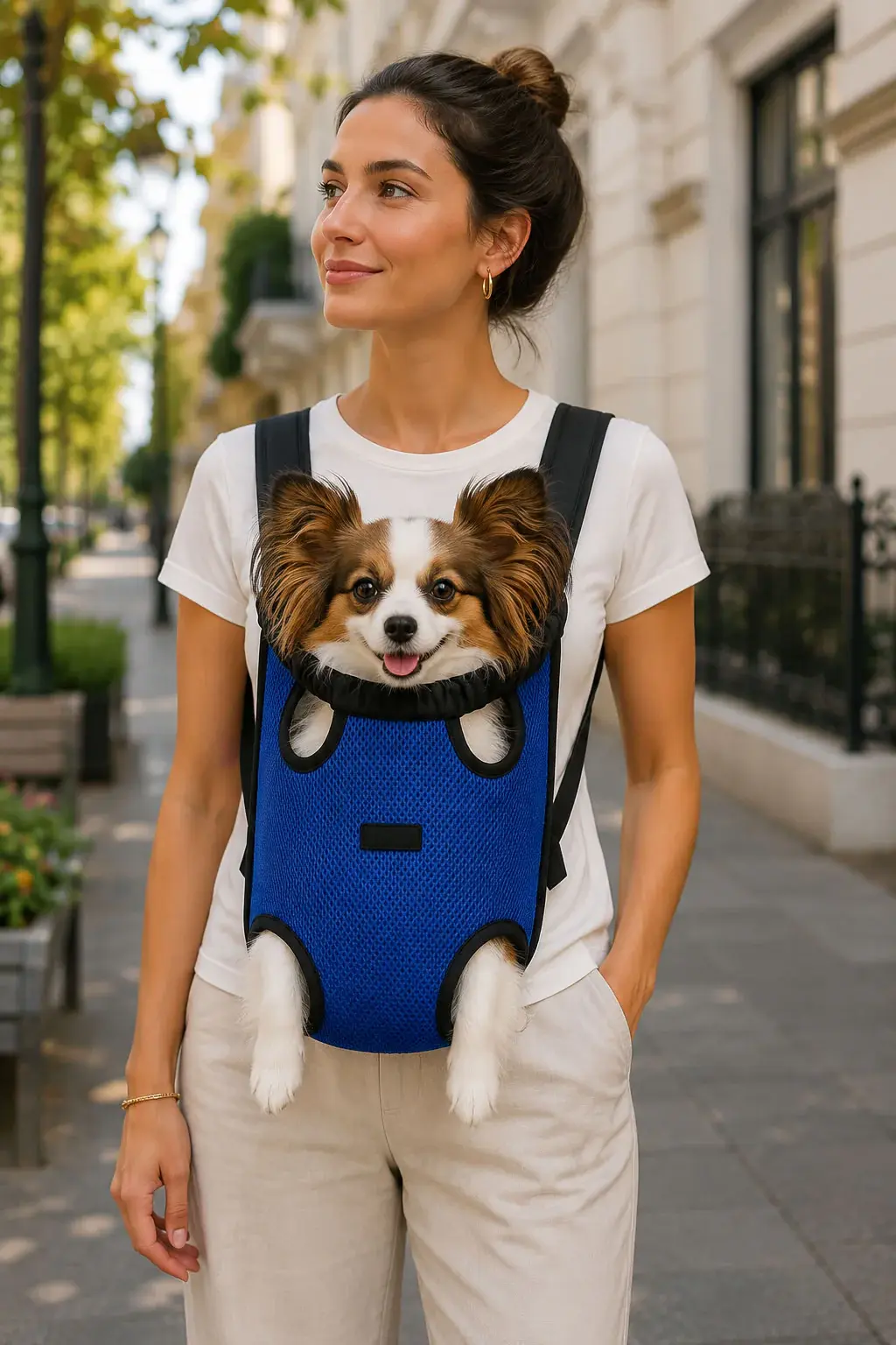 Pet Pretty Mavi Evcil Hayvan Anakucağı Taşıma Çantası Battal Boy