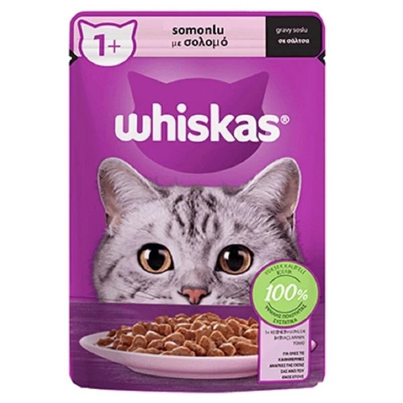 Whiskas Somon Balıklı Yetişkin Konserve Kedi Maması 85 gr