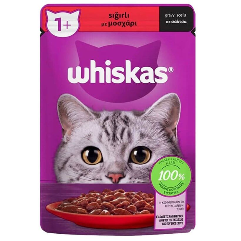Whiskas Biftekli Yetişkin Konserve Kedi Maması 85 gr