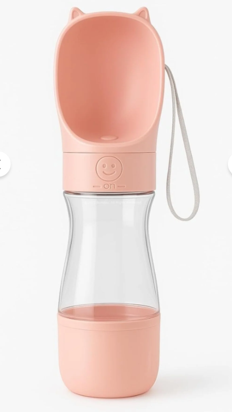 Evcil hayvan su ve mama hazneli seyehat suluğu 350 ml