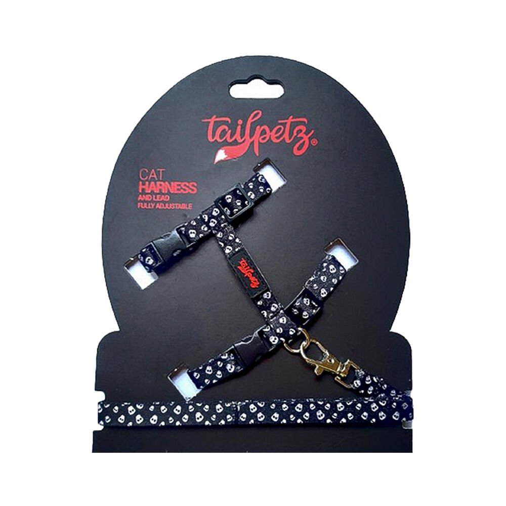 Tailpetz Cat Harness Kedi Göğüs Tasması Boo Desenli