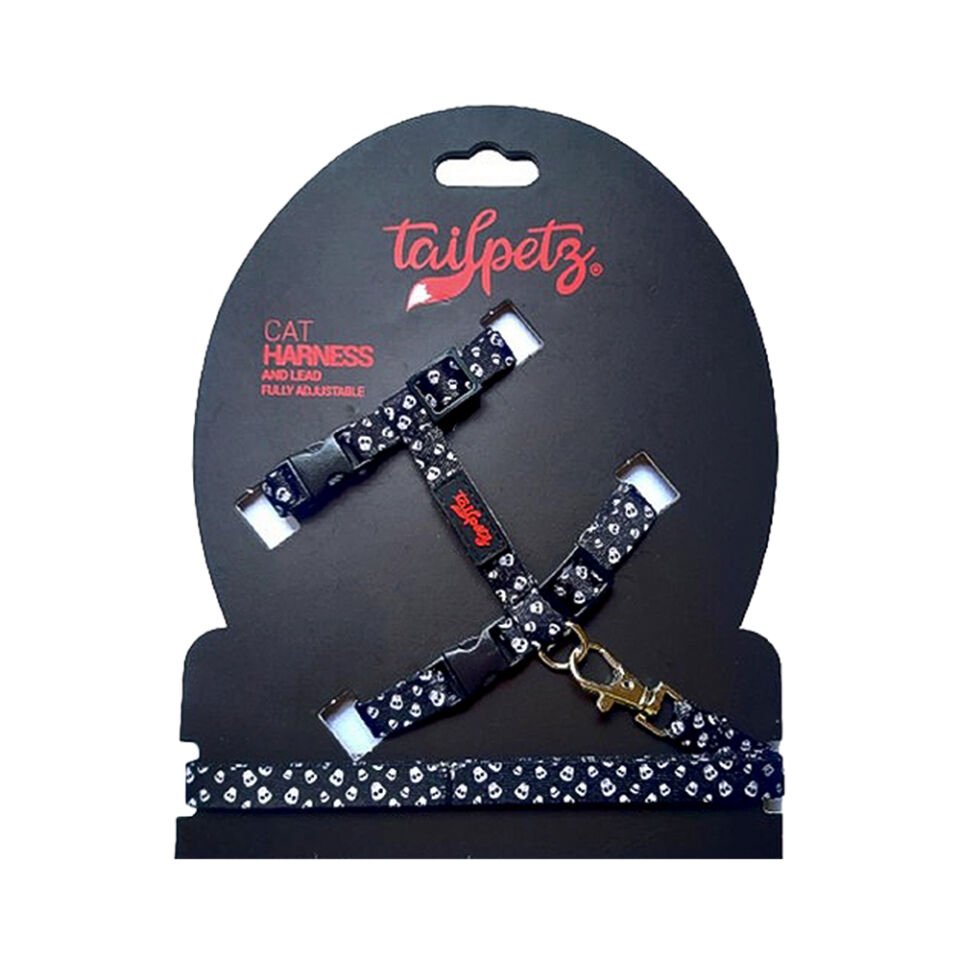 Tailpetz Cat Harness Kedi Göğüs Tasması Boo Desenli