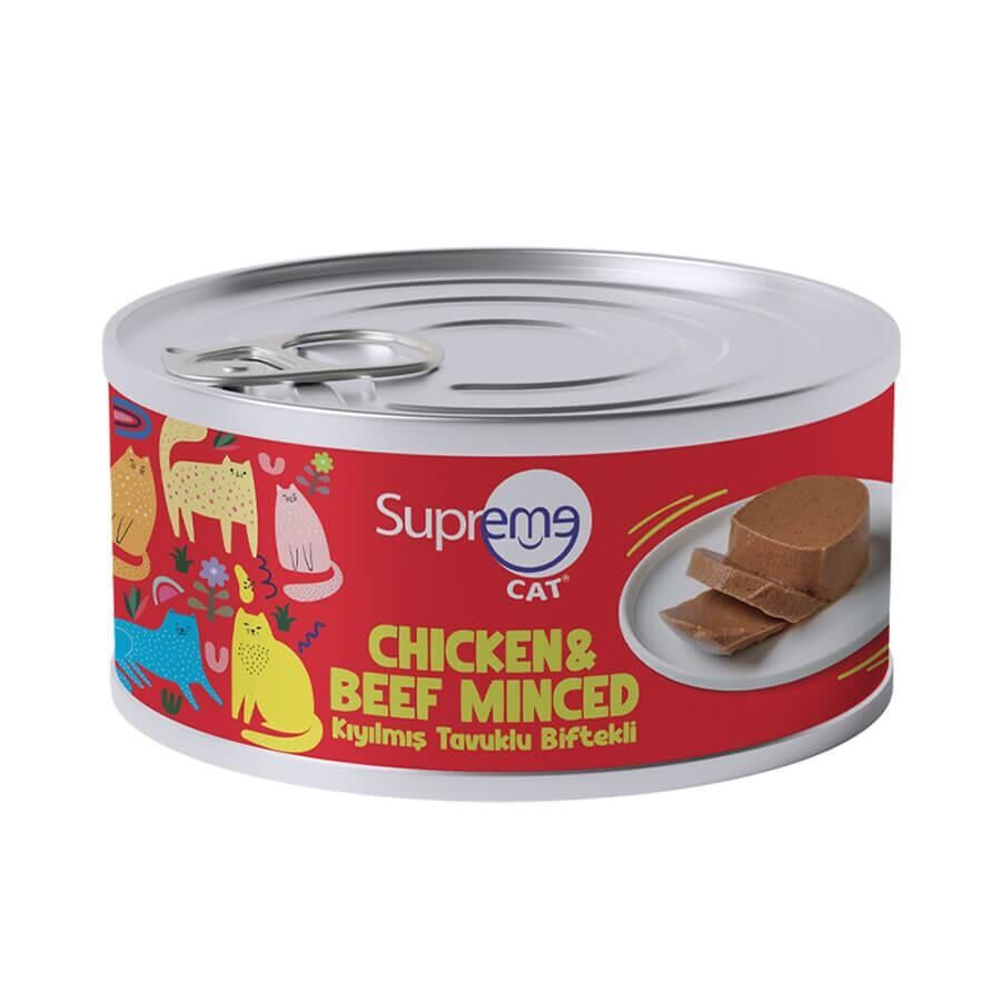 Supreme Cat Tavuklu Ve Biftekli Kıyılmış Kedi Konservesi 85 Gr