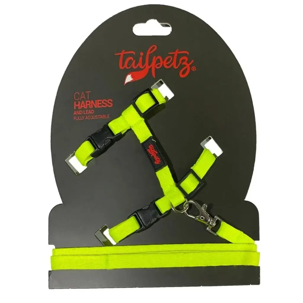 Tailpetz Kedi Göğüs Tasması Lime