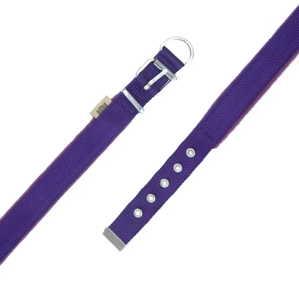 Doggie Polar Dokumadan El Yapımı Köpek Boyun Tasması 2.5x42-50 cm Mor