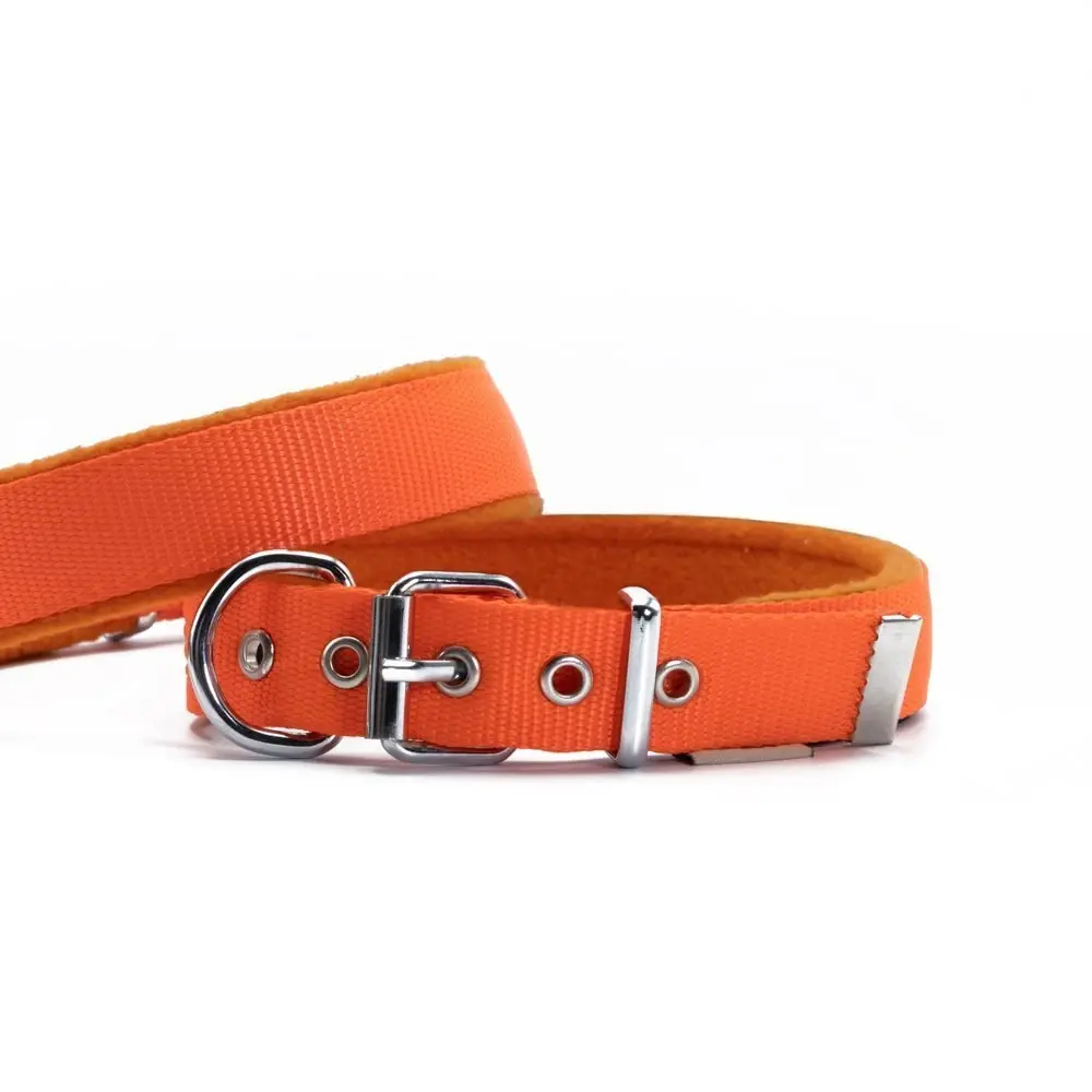 Doggie Polar Dokumadan El Yapımı Köpek Boyun Tasması 2.5x42-50 Cm Turuncu