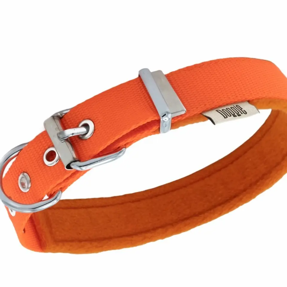 Doggie Polar Dokumadan El Yapımı Köpek Boyun Tasması 2.5x42-50 Cm Turuncu