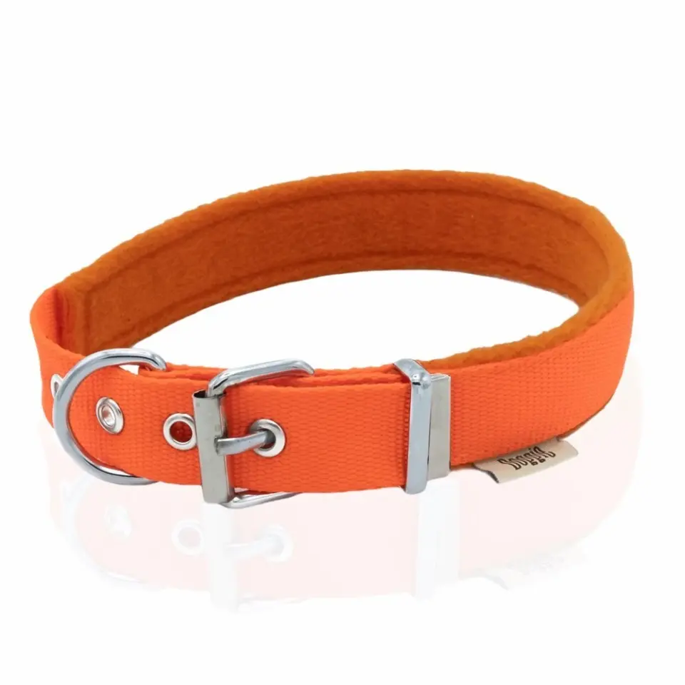 Doggie Polar Dokumadan El Yapımı Köpek Boyun Tasması 2.5x42-50 Cm Turuncu