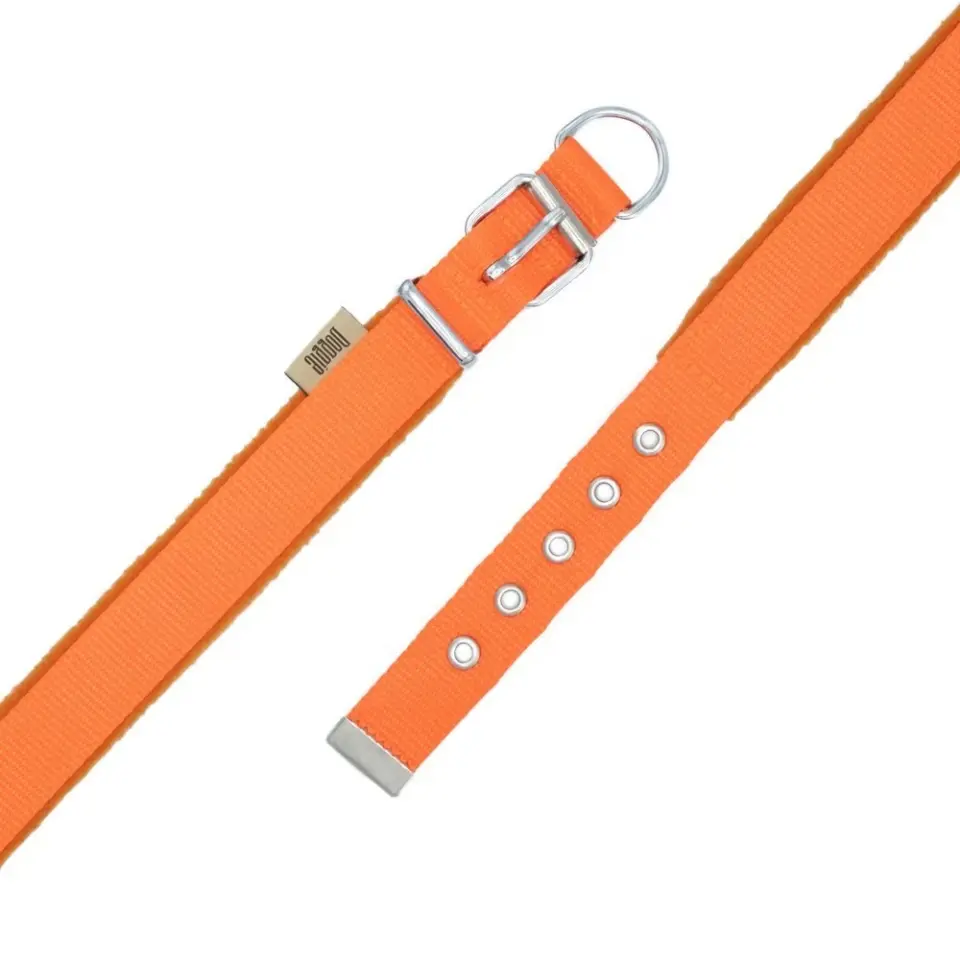 Doggie Polar Dokumadan El Yapımı Köpek Boyun Tasması 2.5x42-50 Cm Turuncu