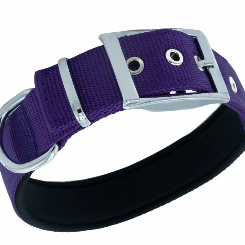 Doggie Elit Dokumadan El Yapımı Köpek Boyun Tasması 3x47-55 Cm Mor