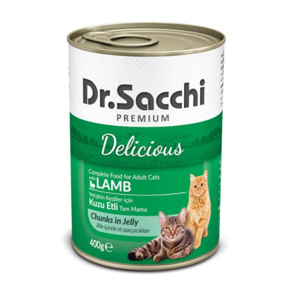 Dr. Sacchi Kuzu Etli Kedi Yaş Maması 400 GR