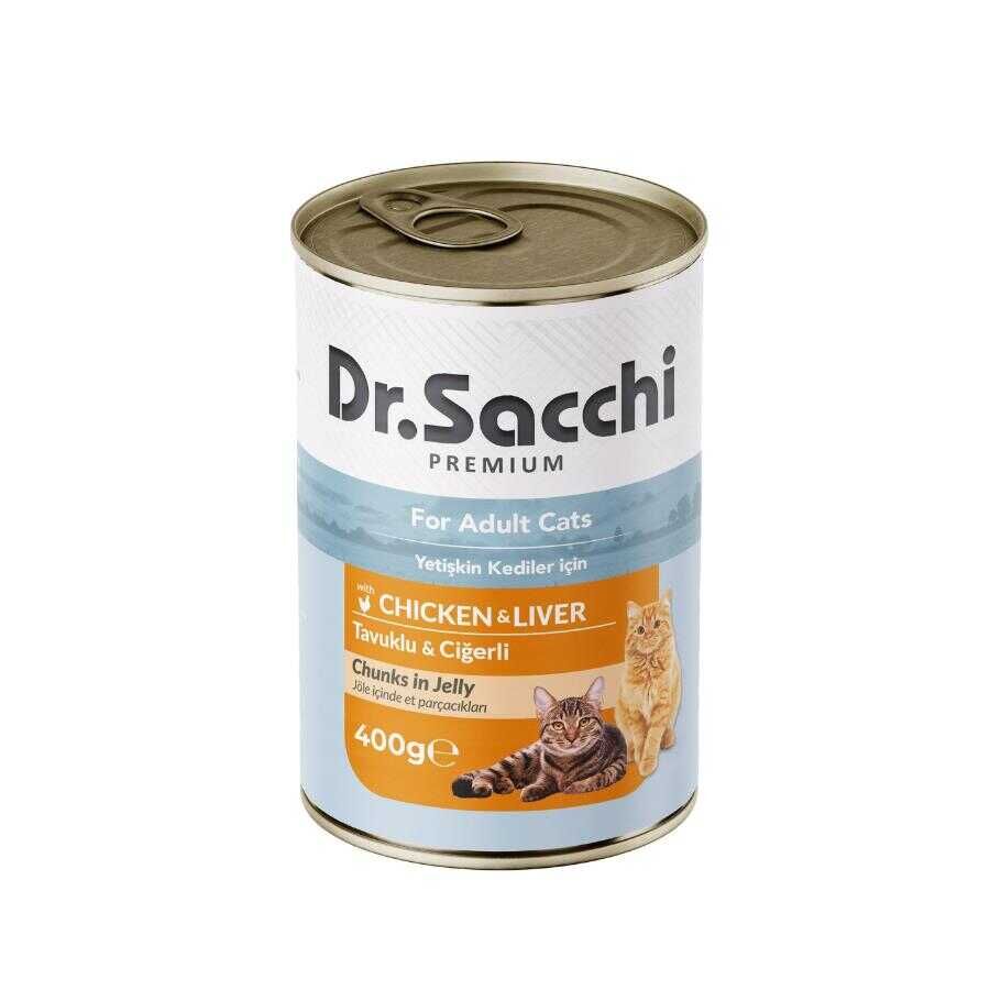 Dr.Sacchi Tavuklu Ciğerli Kedi Konservesi 400 gr