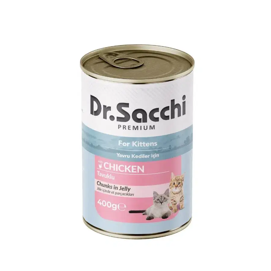 Dr. Sacchi Delicious Tavuk Etli Yavru Kedi Konservesi 400 g